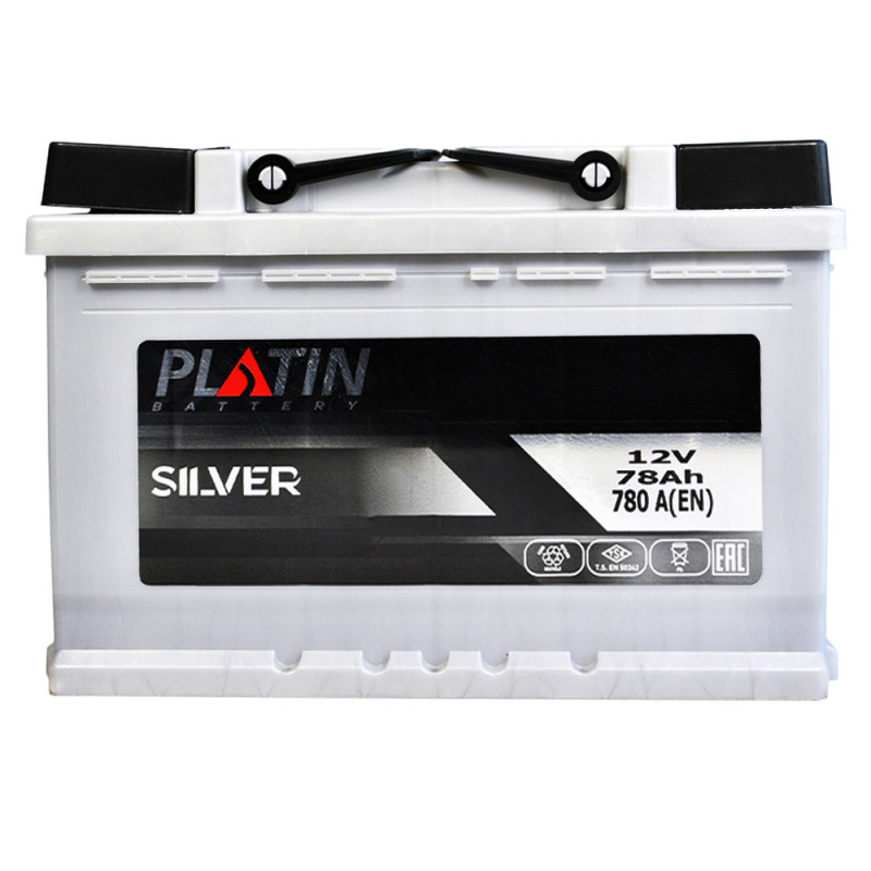Акумулятор легковий PLATIN Silver MF 12B 78Ah 780A плюс справа (R+) кальцієвий (Ca/Ca) 278X175X190мм (58022266)